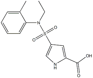 4-[ethyl(2-methylphenyl)sulfamoyl]-1H-pyrrole-2-carboxylic acid Structure