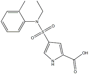 4-[ethyl(2-methylphenyl)sulfamoyl]-1H-pyrrole-2-carboxylic acid Struktur