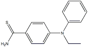 4-[ethyl(phenyl)amino]benzene-1-carbothioamide Struktur