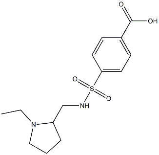4-{[(1-ethylpyrrolidin-2-yl)methyl]sulfamoyl}benzoic acid Structure
