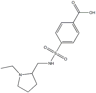 4-{[(1-ethylpyrrolidin-2-yl)methyl]sulfamoyl}benzoic acid 化学構造式