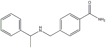 4-{[(1-phenylethyl)amino]methyl}benzamide Structure