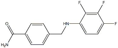 4-{[(2,3,4-trifluorophenyl)amino]methyl}benzamide,,结构式