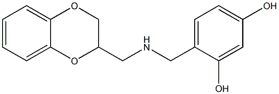 4-{[(2,3-dihydro-1,4-benzodioxin-2-ylmethyl)amino]methyl}benzene-1,3-diol 结构式