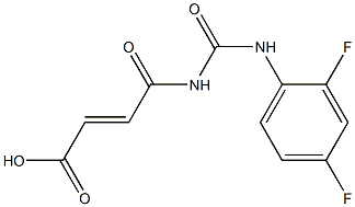 4-{[(2,4-difluorophenyl)carbamoyl]amino}-4-oxobut-2-enoic acid Structure