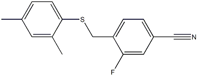 4-{[(2,4-dimethylphenyl)sulfanyl]methyl}-3-fluorobenzonitrile|