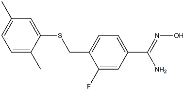 4-{[(2,5-dimethylphenyl)sulfanyl]methyl}-3-fluoro-N'-hydroxybenzene-1-carboximidamide
