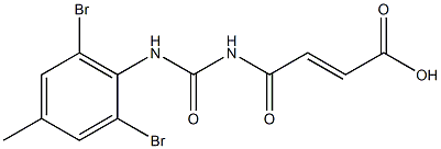 4-{[(2,6-dibromo-4-methylphenyl)carbamoyl]amino}-4-oxobut-2-enoic acid,,结构式