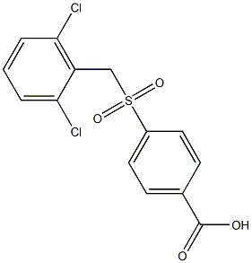 4-{[(2,6-dichlorophenyl)methane]sulfonyl}benzoic acid 化学構造式