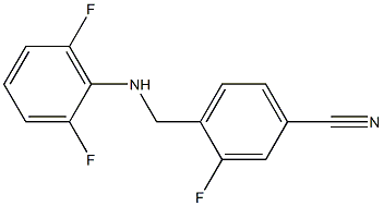 4-{[(2,6-difluorophenyl)amino]methyl}-3-fluorobenzonitrile Structure