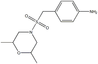 4-{[(2,6-dimethylmorpholine-4-)sulfonyl]methyl}aniline Structure