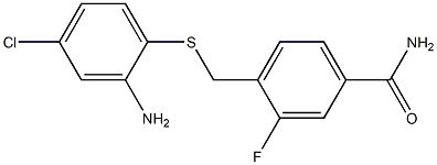 4-{[(2-amino-4-chlorophenyl)sulfanyl]methyl}-3-fluorobenzamide