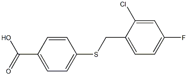  4-{[(2-chloro-4-fluorophenyl)methyl]sulfanyl}benzoic acid