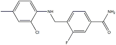 4-{[(2-chloro-4-methylphenyl)amino]methyl}-3-fluorobenzamide