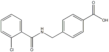 4-{[(2-chlorophenyl)formamido]methyl}benzoic acid 化学構造式