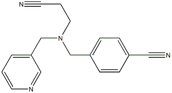 4-{[(2-cyanoethyl)(pyridin-3-ylmethyl)amino]methyl}benzonitrile,,结构式