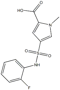 4-{[(2-fluorophenyl)amino]sulfonyl}-1-methyl-1H-pyrrole-2-carboxylic acid Structure