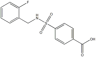 4-{[(2-fluorophenyl)methyl]sulfamoyl}benzoic acid Structure