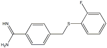  4-{[(2-fluorophenyl)sulfanyl]methyl}benzene-1-carboximidamide