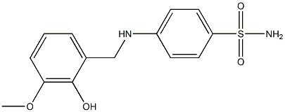 4-{[(2-hydroxy-3-methoxyphenyl)methyl]amino}benzene-1-sulfonamide,,结构式