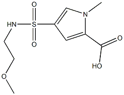 4-{[(2-methoxyethyl)amino]sulfonyl}-1-methyl-1H-pyrrole-2-carboxylic acid Structure