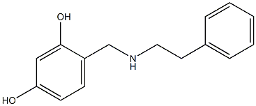 4-{[(2-phenylethyl)amino]methyl}benzene-1,3-diol 结构式