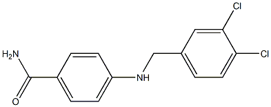 4-{[(3,4-dichlorophenyl)methyl]amino}benzamide 结构式