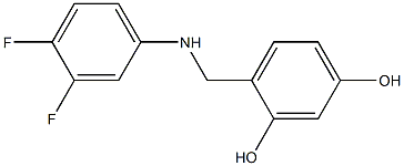 4-{[(3,4-difluorophenyl)amino]methyl}benzene-1,3-diol Structure