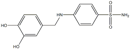 4-{[(3,4-dihydroxyphenyl)methyl]amino}benzene-1-sulfonamide,,结构式