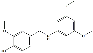 4-{[(3,5-dimethoxyphenyl)amino]methyl}-2-methoxyphenol,,结构式