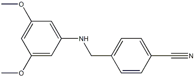 4-{[(3,5-dimethoxyphenyl)amino]methyl}benzonitrile,,结构式