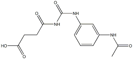 4-{[(3-acetamidophenyl)carbamoyl]amino}-4-oxobutanoic acid,,结构式