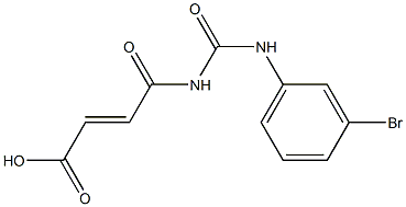 4-{[(3-bromophenyl)carbamoyl]amino}-4-oxobut-2-enoic acid Struktur