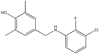 4-{[(3-chloro-2-fluorophenyl)amino]methyl}-2,6-dimethylphenol 结构式