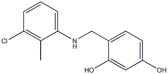  4-{[(3-chloro-2-methylphenyl)amino]methyl}benzene-1,3-diol