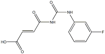 4-{[(3-fluorophenyl)carbamoyl]amino}-4-oxobut-2-enoic acid 化学構造式