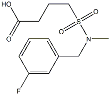 4-{[(3-fluorophenyl)methyl](methyl)sulfamoyl}butanoic acid Struktur