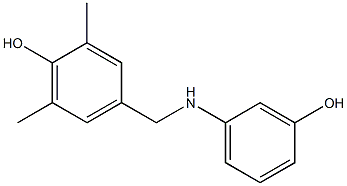 4-{[(3-hydroxyphenyl)amino]methyl}-2,6-dimethylphenol Structure