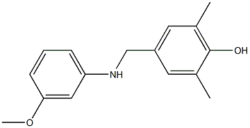 4-{[(3-methoxyphenyl)amino]methyl}-2,6-dimethylphenol Struktur