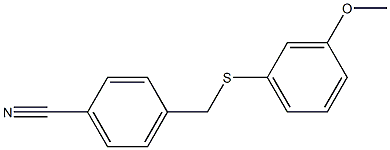 4-{[(3-methoxyphenyl)sulfanyl]methyl}benzonitrile 化学構造式