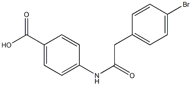 4-{[(4-bromophenyl)acetyl]amino}benzoic acid,,结构式