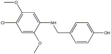 4-{[(4-chloro-2,5-dimethoxyphenyl)amino]methyl}phenol,,结构式