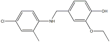 4-{[(4-chloro-2-methylphenyl)amino]methyl}-2-ethoxyphenol 结构式