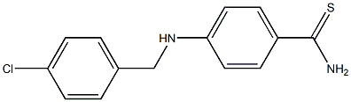 4-{[(4-chlorophenyl)methyl]amino}benzene-1-carbothioamide Structure