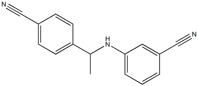4-{1-[(3-cyanophenyl)amino]ethyl}benzonitrile Structure