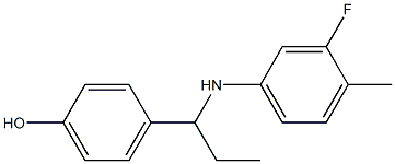 4-{1-[(3-fluoro-4-methylphenyl)amino]propyl}phenol