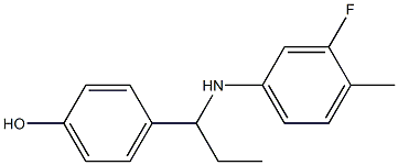 4-{1-[(3-fluoro-4-methylphenyl)amino]propyl}phenol|