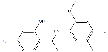  4-{1-[(4-chloro-2-methoxy-5-methylphenyl)amino]ethyl}benzene-1,3-diol