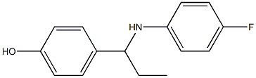 4-{1-[(4-fluorophenyl)amino]propyl}phenol 结构式