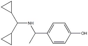 4-{1-[(dicyclopropylmethyl)amino]ethyl}phenol,,结构式